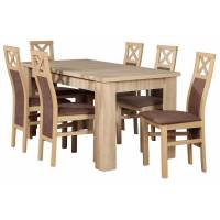 Zestaw stół + 6 krzeseł Napoli 40