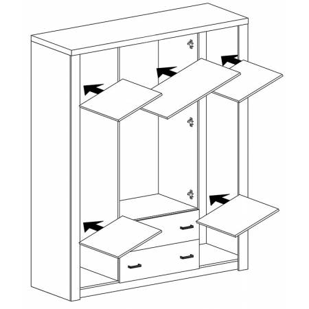 Szafa 178 cm Ibra I18