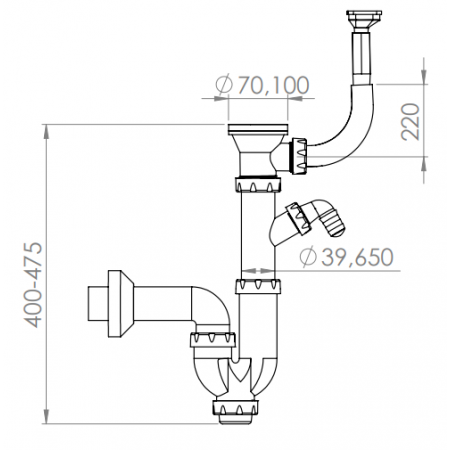 Zlewozmywak wpuszczany ES 760 + syfon