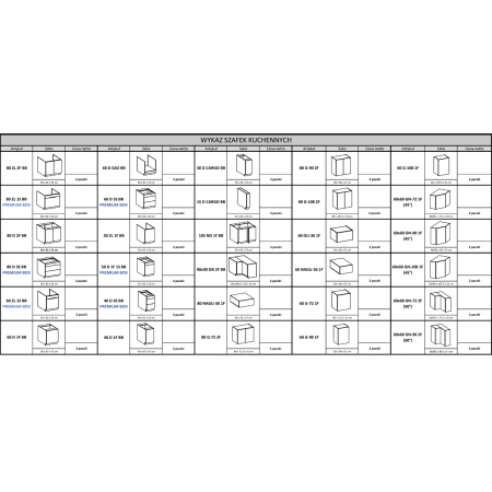 Szafka pod zlew 80 cm AURO 80 ZL 2F BB biały mat