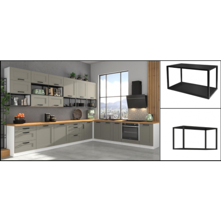 Szafka kuchenna LOFT 60 cm czarna