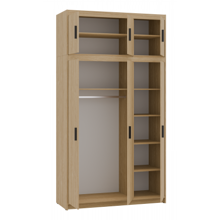 Nadstawka na szafę 133 cm Trino pawlacz dąb olejowany