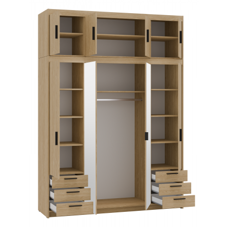 Nadstawka na szafę 176 cm Trino dąb olejowany