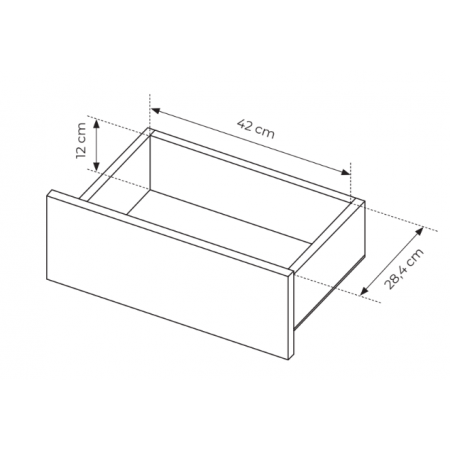 komoda 150 cm z witryną szufladami LAVARO LED