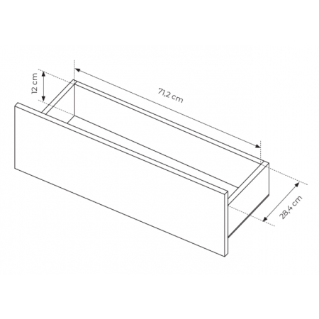 Stolik kawowy z szufladą LAVARO czarny + dąb evoke