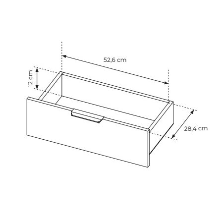 Komoda z szufladami 150 cm 2-drzwiowa z oświetleniem LED dąb dunin ADEL