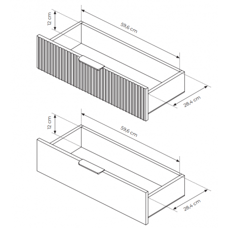 Komoda z 6 szufladami 138 cm BALEO stył skandynawski