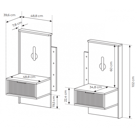 Łóżko 160 x 200 cm BALEO skandynawskie z pojemnikiem stolikami LED