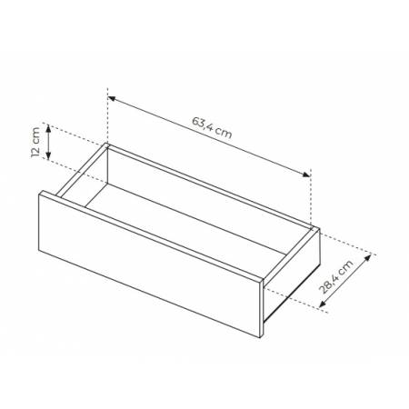 Komoda ryflowana dąb cremona 196 cm 2D3S LAVIA