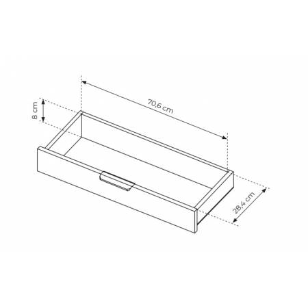 Toaletka z szufladą ryflowana dąb cremona 120 cm 2D1S LAVIA