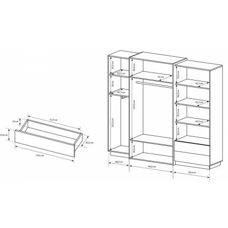 Szafa 230 cm Selso