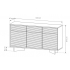 Ryflowana komoda 150 cm z szufladami + LED SIMO