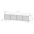 Ryflowana szafka RTV 200 cm  stolik pod telewizor + LED SIMO
