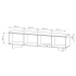Ryflowana szafka RTV 200 cm  stolik pod telewizor + LED SIMO