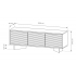 Ryflowana szafka RTV 150 cm  stolik pod telewizor + LED SIMO