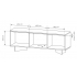 Ryflowana szafka RTV 150 cm  stolik pod telewizor + LED SIMO