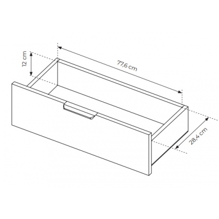 Komoda z lamelami 138 cm TOMY dąb artisan