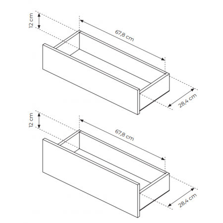 Komoda z 6 szufladami 163 cm TIAGO dąb cremona + czarny