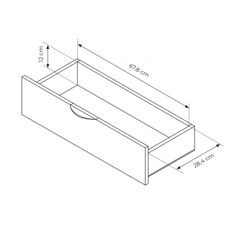 Nowoczesny regał z szufladami VIRGO dąb dunin + czarny