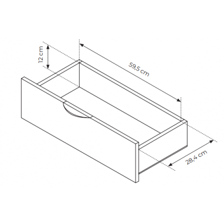 Komoda z szufladami 160 cm ryflowana listwa VIRGO dąb dunin + czarny