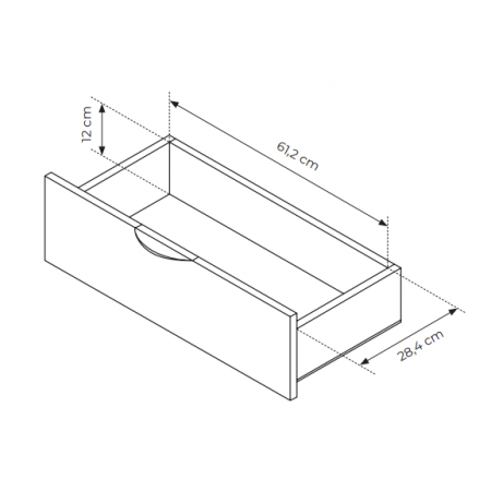 Komoda 195 cm 2D szuflady ryflowana listwa VIRGO dąb dunin + czarny