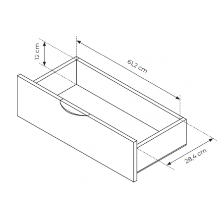 Szafka pod telewizor 195 cm ryflowana listwa VIRGO dąb dunin + czarny