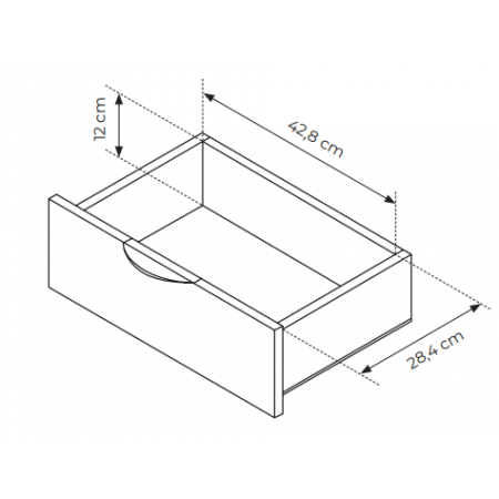 Szafka nocna z szufladami ryflowana listwa VIRGO dąb dunin + czarny