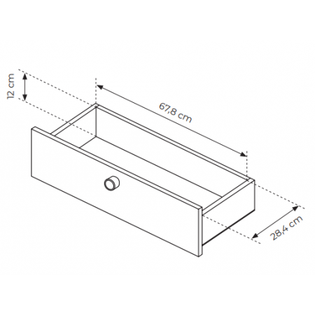 Komoda 4 szuflady w stylu skandynawskim 88 cm VICOI