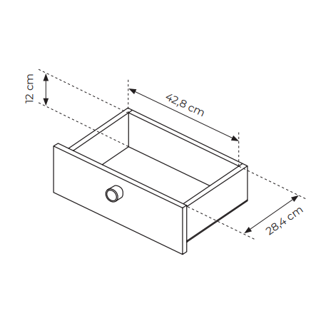 Stolik nocny z szufladami w stylu skandynawskim  VICOI