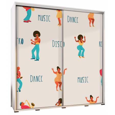 Szafa z grafiką 205 cm Plato Disco 1