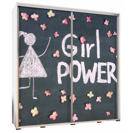 Szafa z grafiką 205 cm Plato Girl Power