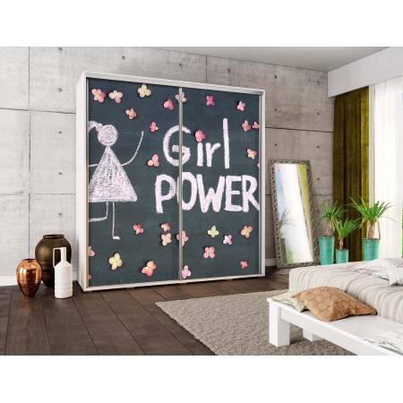 Szafa z grafiką 205 cm Plato Girl Power