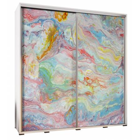 Szafa z grafiką 205 cm Plato Marmur 5