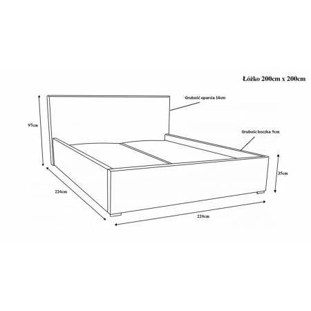 Nowoczesne Łóżko z pojemnikiem 160 x 200 cm DIORA