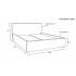 Nowoczesne Łóżko z pojemnikiem 160 x 200 cm DIORA