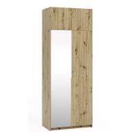 Szafa z nadstawką lustrem 100 cm ALICE garderoba dąb artisan