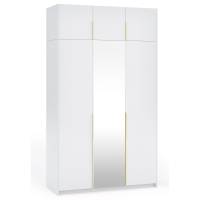 Szafa biała z nadstawką lustrem 150 cm ALICE garderoba