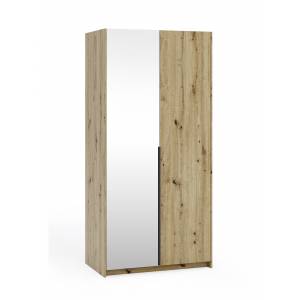Szafa z lustrem 100 cm ALICE garderoba dąb artisan