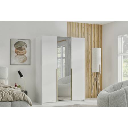 Szafa z lustrem 150 cm ALICE garderoba biała