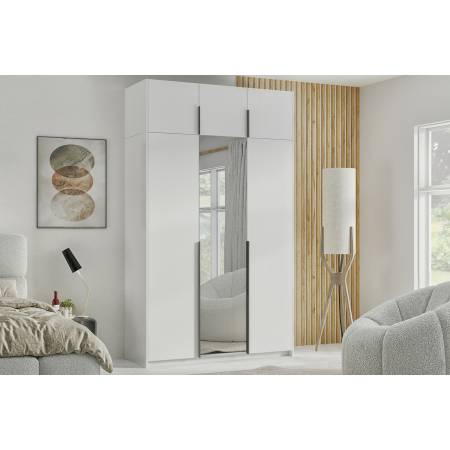 Szafa biała z nadstawką lustrem 150 cm ALICE garderoba