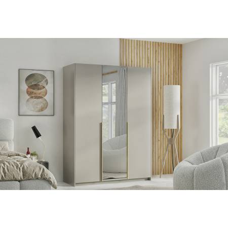 Szafa z nadstawką lustrem kaszmir 150 cm ALICE garderoba