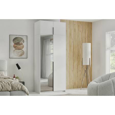 Szafa z nadstawką lustrem biała 100 cm ALICE