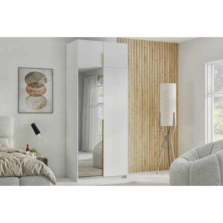 Szafa z nadstawką lustrem biała 100 cm ALICE