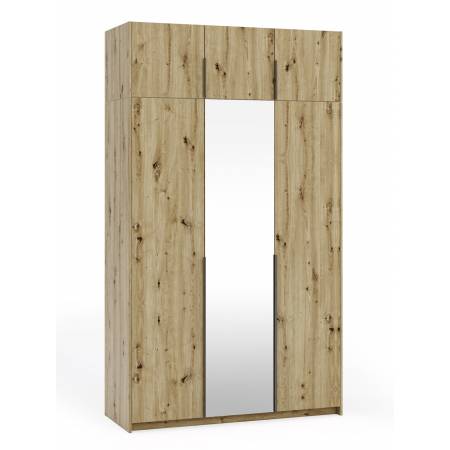 Szafa z lustrem 150 cm ALICE garderoba dąb artisan