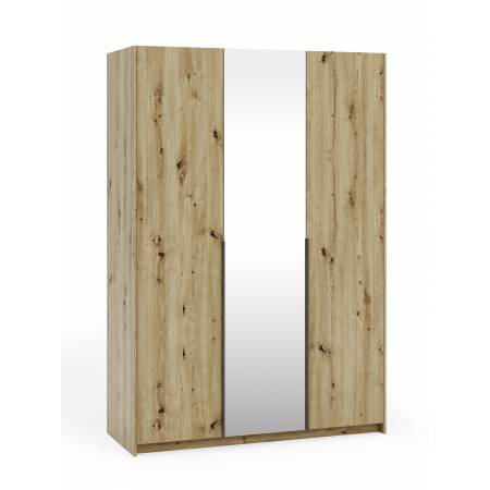 Szafa z lustrem 150 cm ALICE garderoba dąb artisan