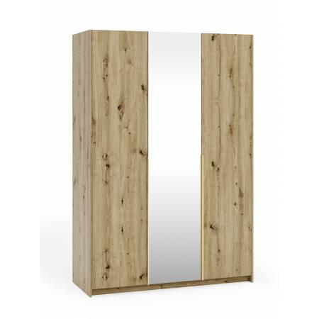 Szafa z lustrem 150 cm ALICE garderoba dąb artisan