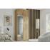 Szafa z lustrem 100 cm ALICE garderoba dąb artisan