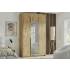 Szafa z lustrem 150 cm ALICE garderoba dąb artisan