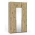 Szafa z lustrem 150 cm ALICE garderoba dąb artisan