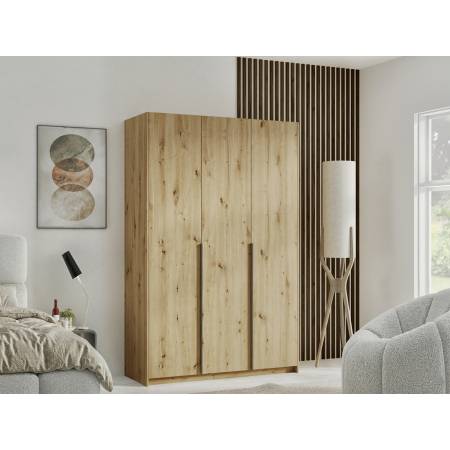 Szafa 150 cm dąb artisan 3-drzwiowa BILLY nowoczesny styl
